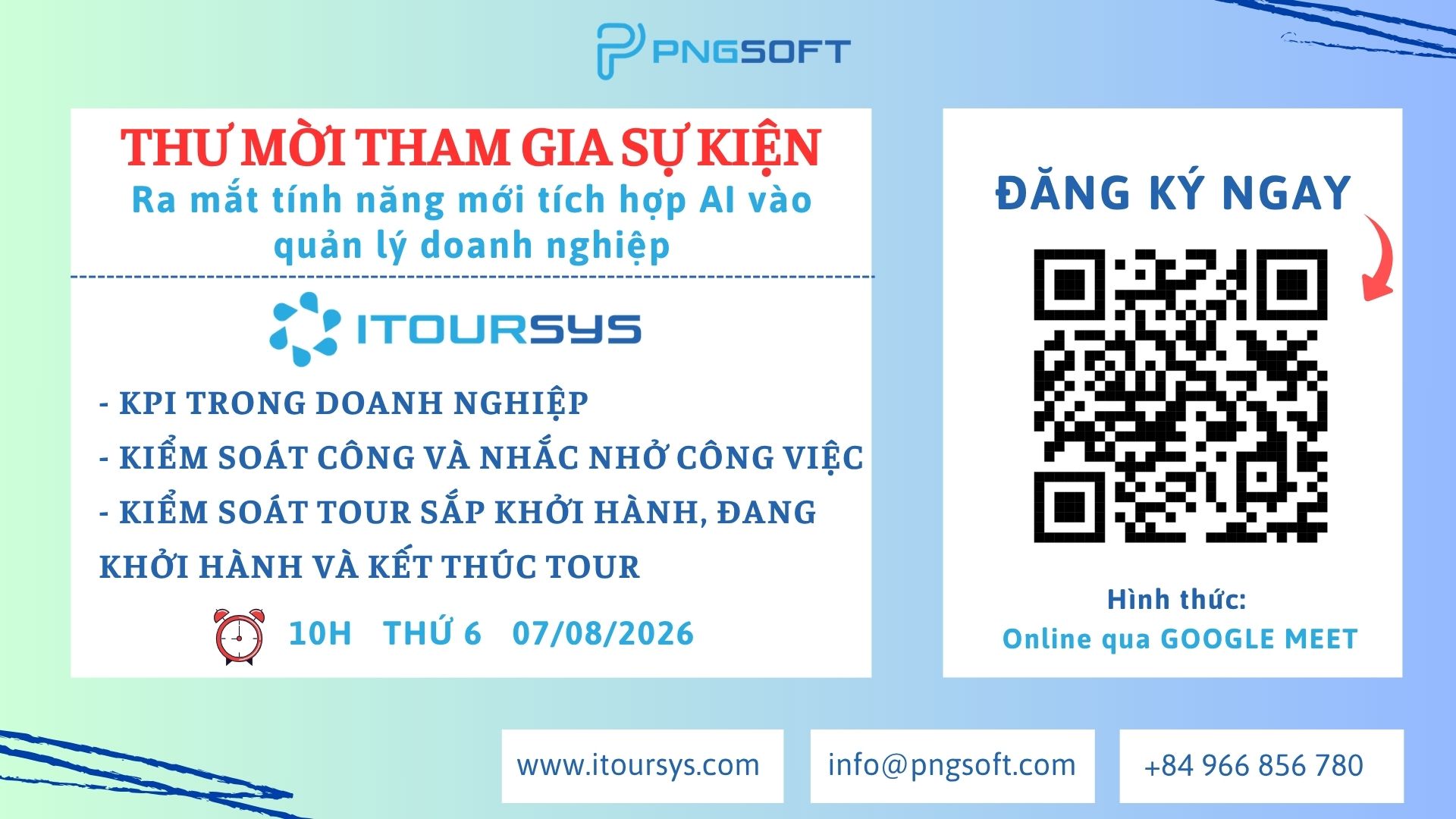 THÔNG BÁO: CHÍNH THỨC RA MẮT CHUỖI TÍNH NĂNG MỚI QUẢN TRỊ DOANH NGHIỆP & LỮ HÀNH TỪ PNGSOFT